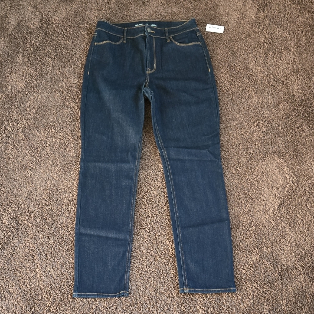 Old Navy Women's High Rise Jeans - Dark Blue